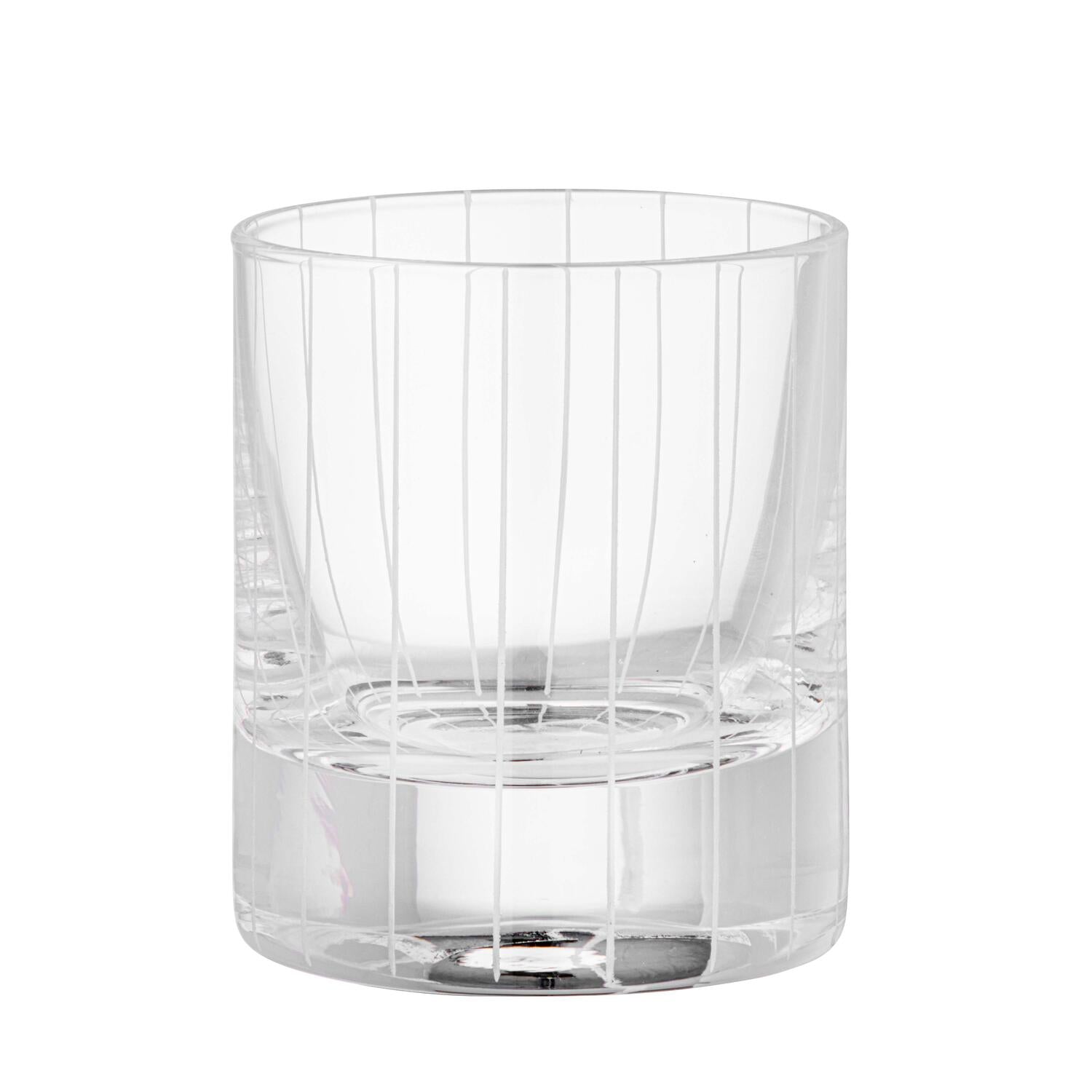 Drikkeglas m. linjer - H9 cm